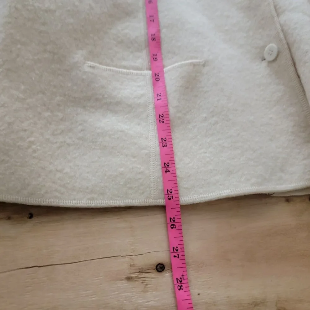 Eileen Fisher Wool Boucle Jacket Blazer – Women’s Size L | Neutral Cream Tan